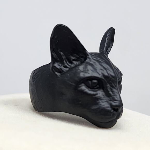 Salem Black Metal Kitty Cat Ring - Picture 5 of 10